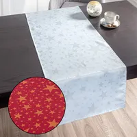 Jacquard-Tischläufer "Glitzer-Stern" - ca. 45 x 138 cm