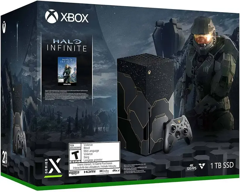 1TB Xbox Series X Halo Infinite Limited Edition Bundle - Backward Compatible with Thousands of Games, 16GB GDDR6 Memory, 4K UHD Blu-Ray, Up to 8K HDR