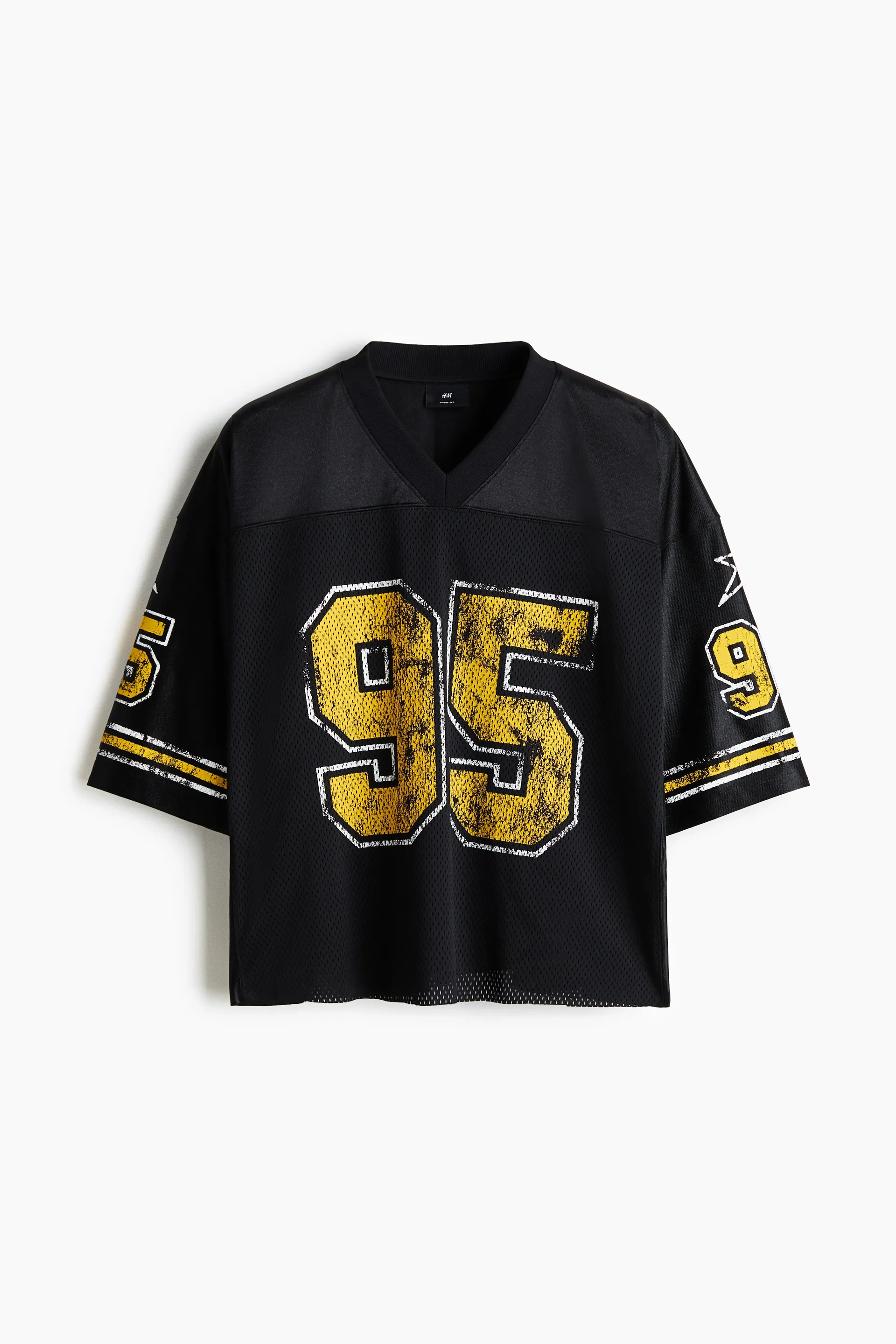 Playera Oversized Fit en malla con diseño