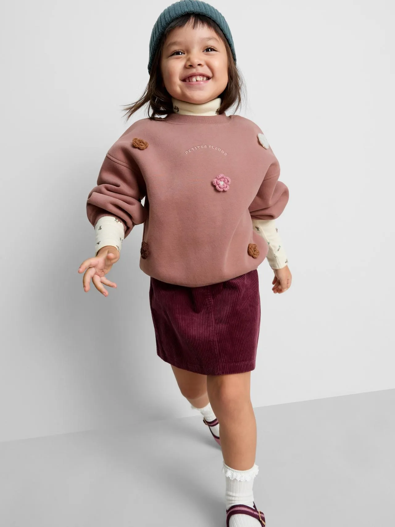 1–9 ans | Sweat-shirt en coton à finitions en crochet