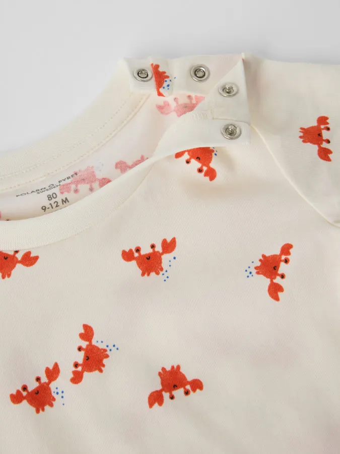 Myk økologisk bomull med lekent mønster