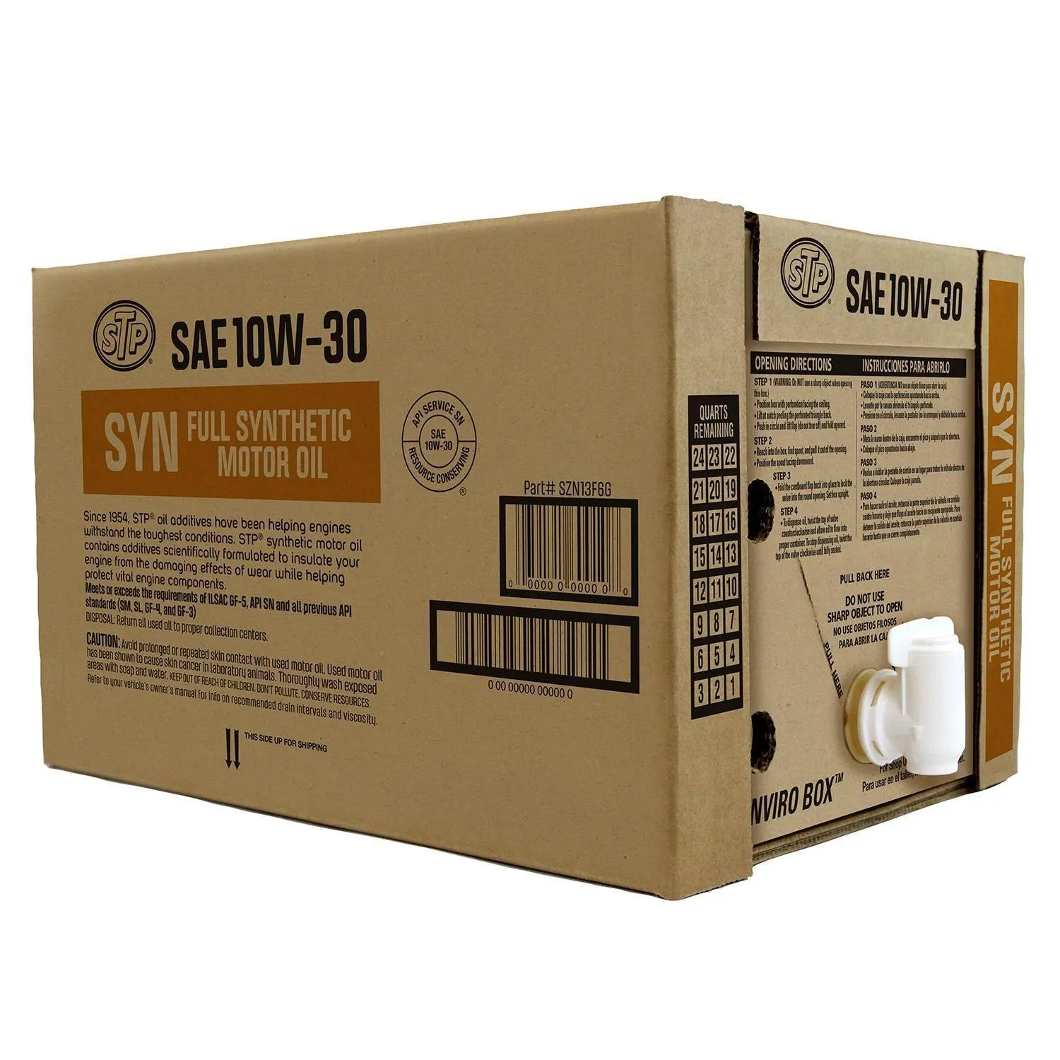 STP Full Synthetic 10W-30 Motor Oil 6 Gallon