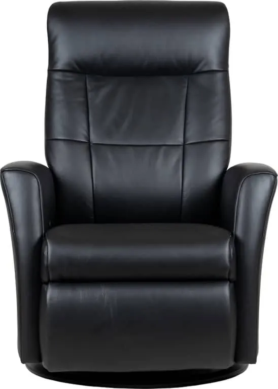 Mega recliner manuell med gyngelås, Hud/PVC Essenza Nero