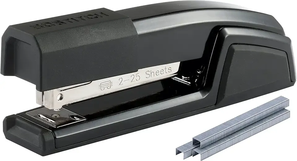Bostitch Office Epic Metal 3 in 1 Stapler, 25 Sheet Capacity, Includes 210 Staples in Staple Storage Compartment & Integrated Remover,
