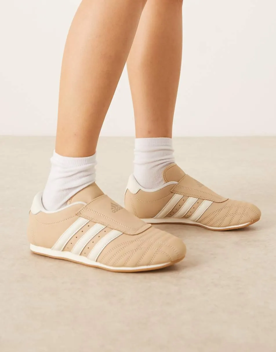 adidas Originals Taekwondo trainers in beige and white