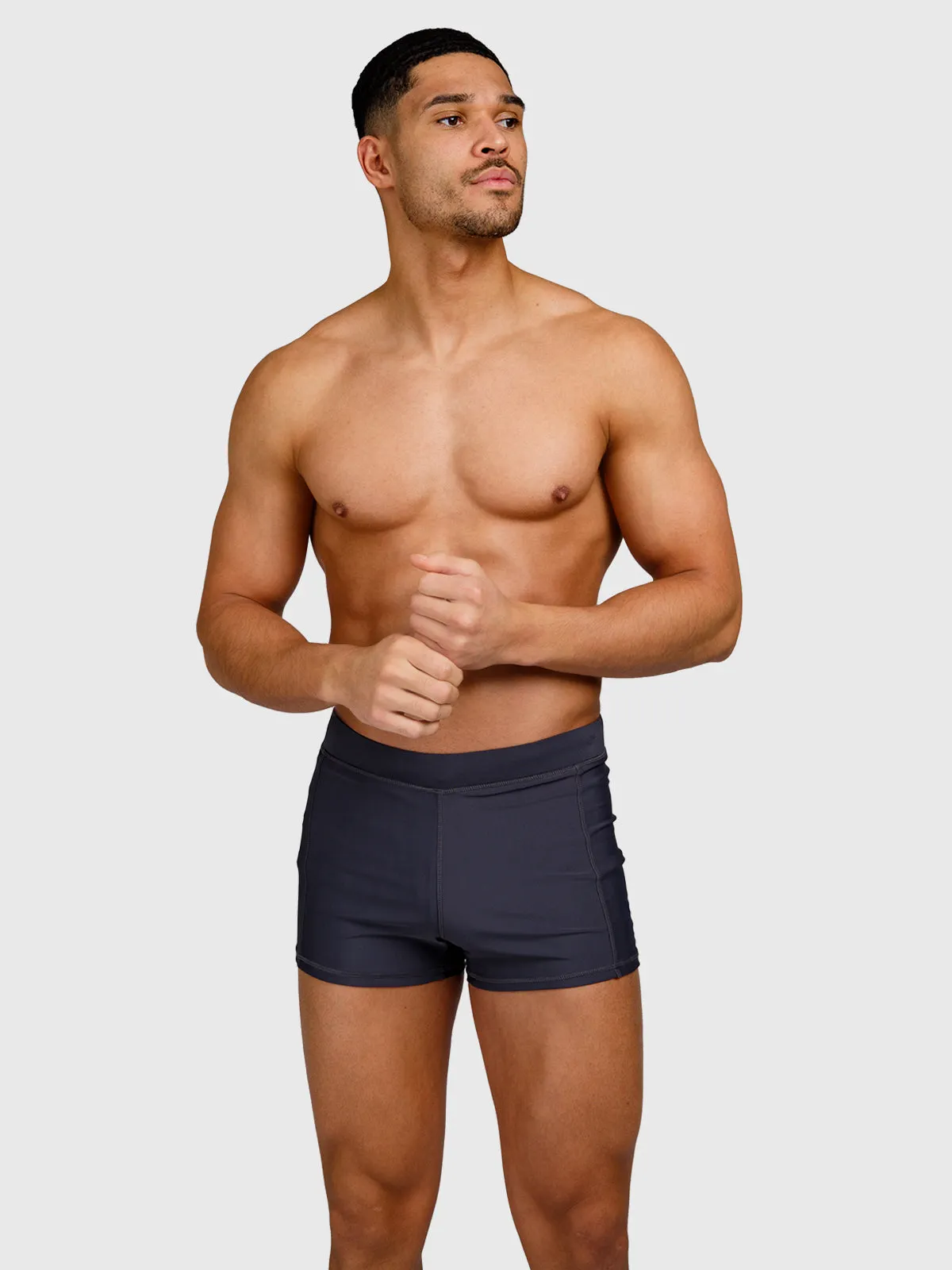 Samier-Logo Men Swim Trunks | Titanium