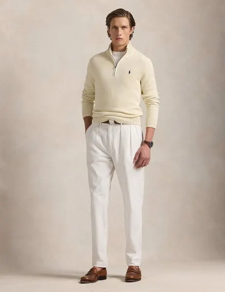 Long Sleeve Half Zip Pullover Andover Cream