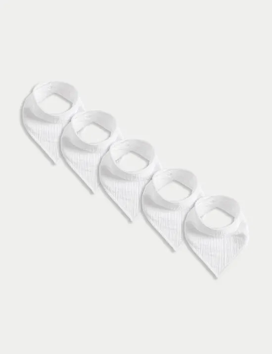 5er-Pack Lätzchen mit hohem Baumwollanteil