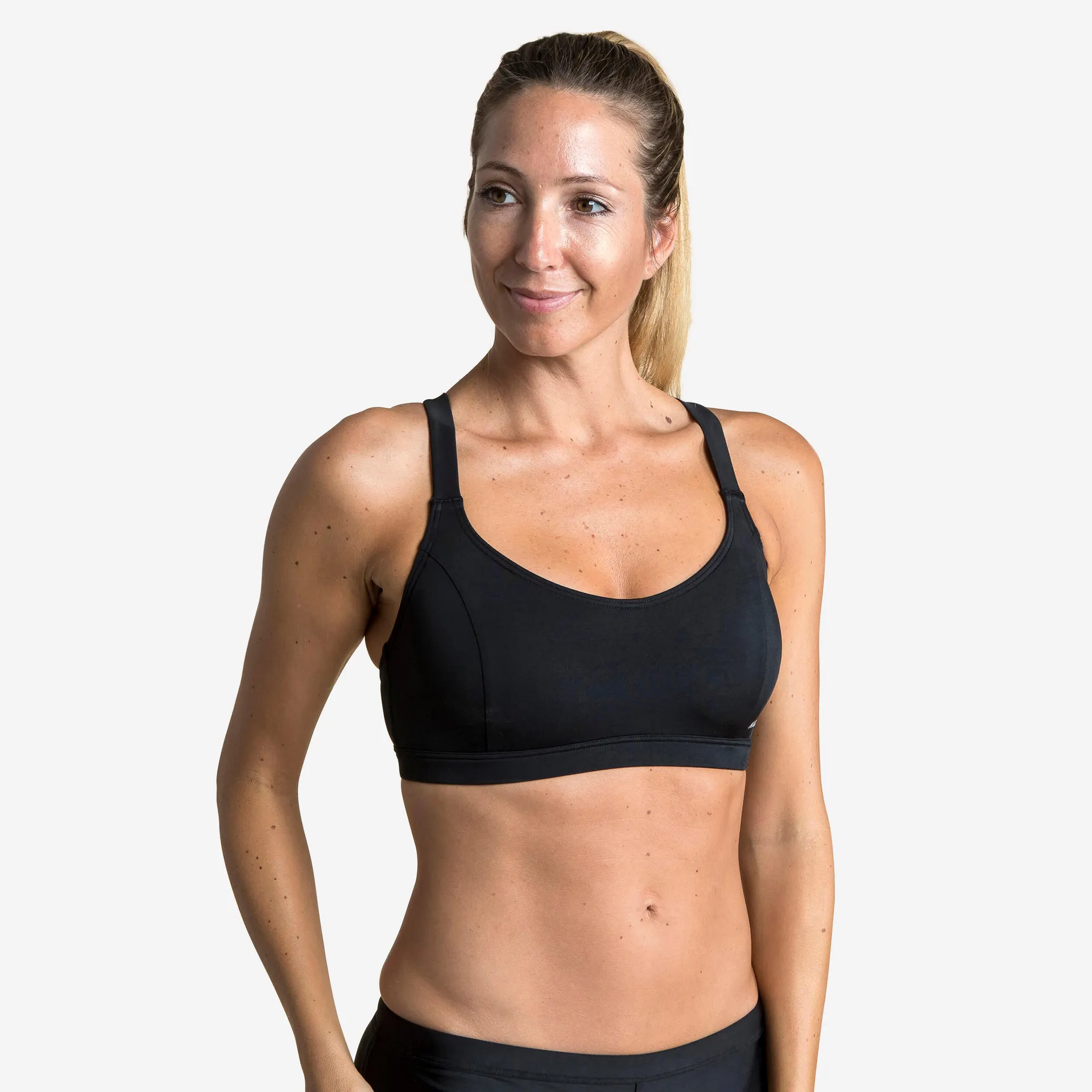 DECATHLON Dámské plavky horní díl Vega černý