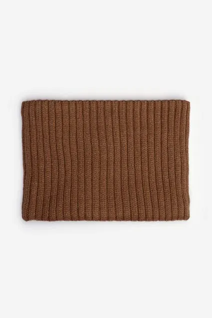 Kids ronde sjaal met rib en fleece