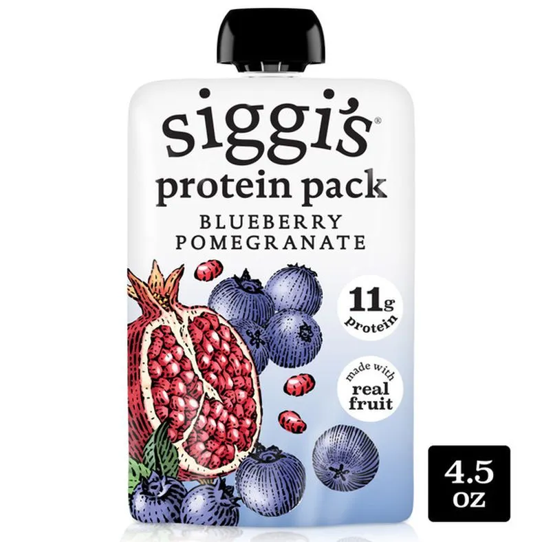 Siggi's Reduced Fat Protein Pack, Blueberry Pomegranate, 4.5 oz. Yogurt Pouch