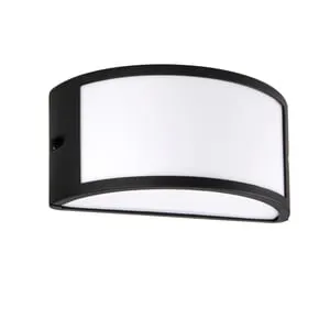 Applique moderno da esterno Silvia nero IP44 E27 INSPIRE