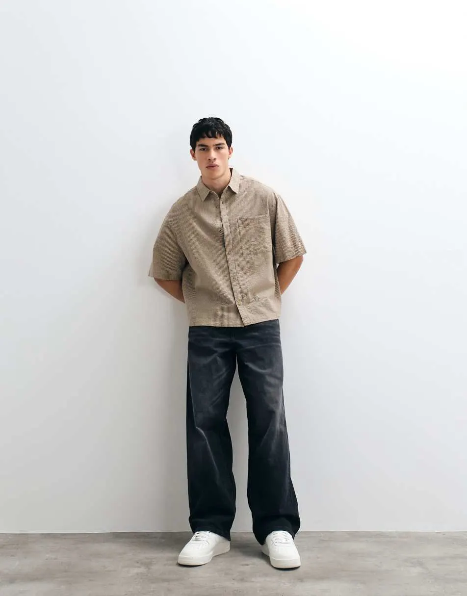 ASOS DESIGN baggy jeans in washed black
