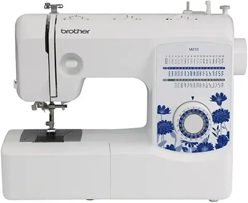 Brother MZ53 Full-Size Sewing Machine with 53 Built-in Stitches, One-Step Buttonhole Stitch, Buttonhole Foot and Finger Guard