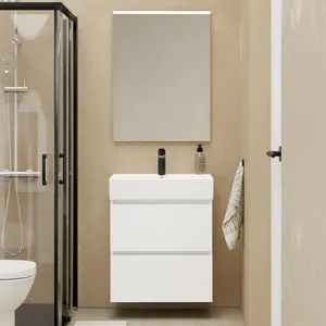 Mueble de baño con lavabo Espacio L blanco mate 60x35 cm