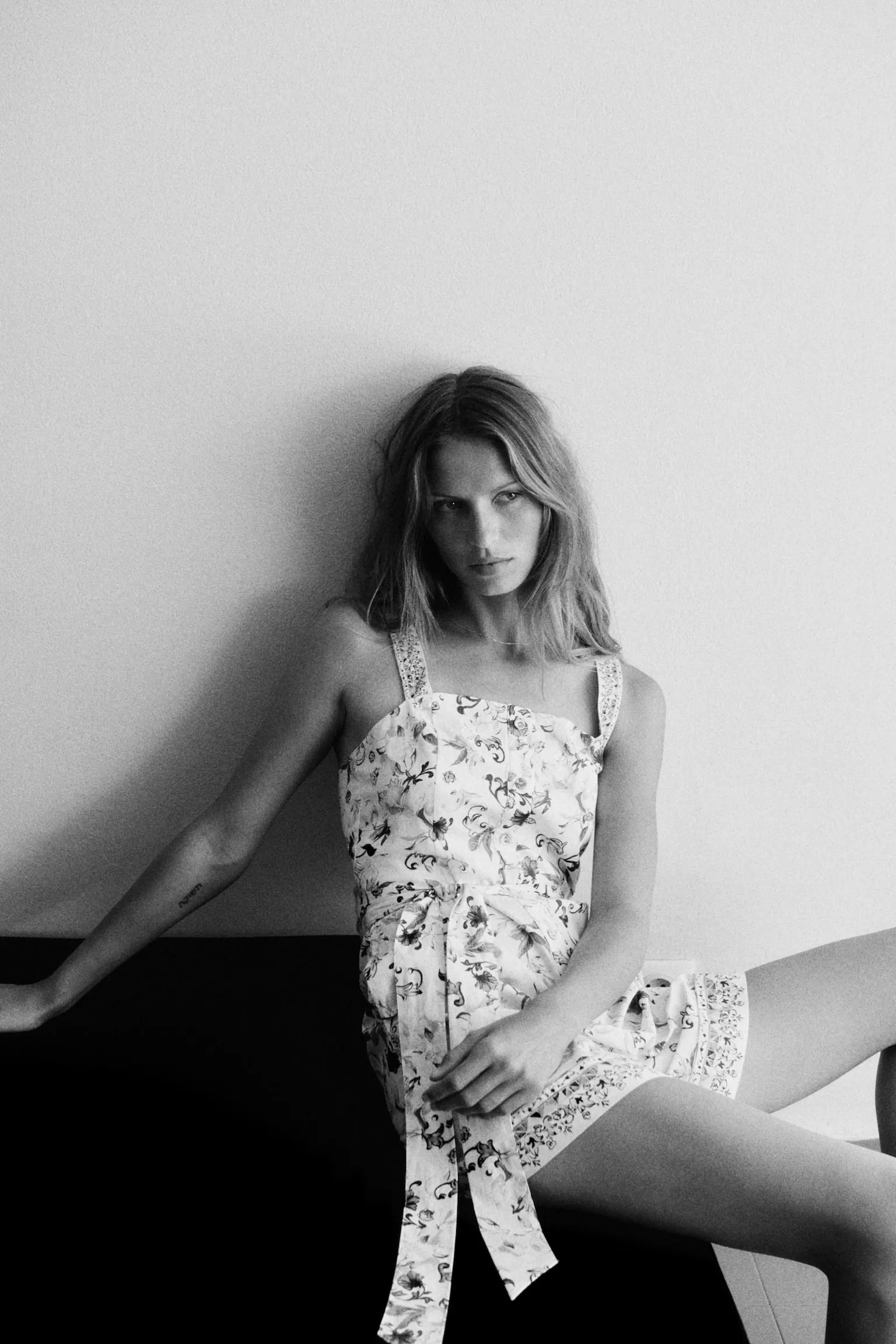 Playsuit i bomullspoplin