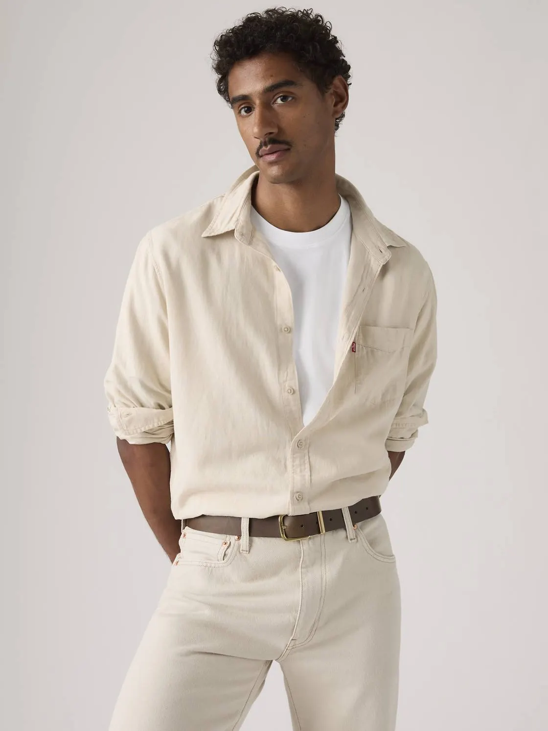 Sunset One Pocket Cotton Linen Shirt