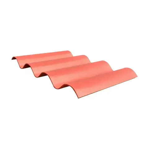 Teja de Fﬁbrocemento Jónica de 61 x 93 cm Rojo