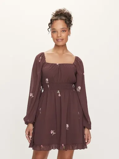 Felicity Puff Long Sleeve Mini Dress
