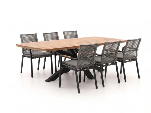 Bellagio Marudo/Induno Deens Ovaal 240cm dining tuinset 7-delig stapelbaar