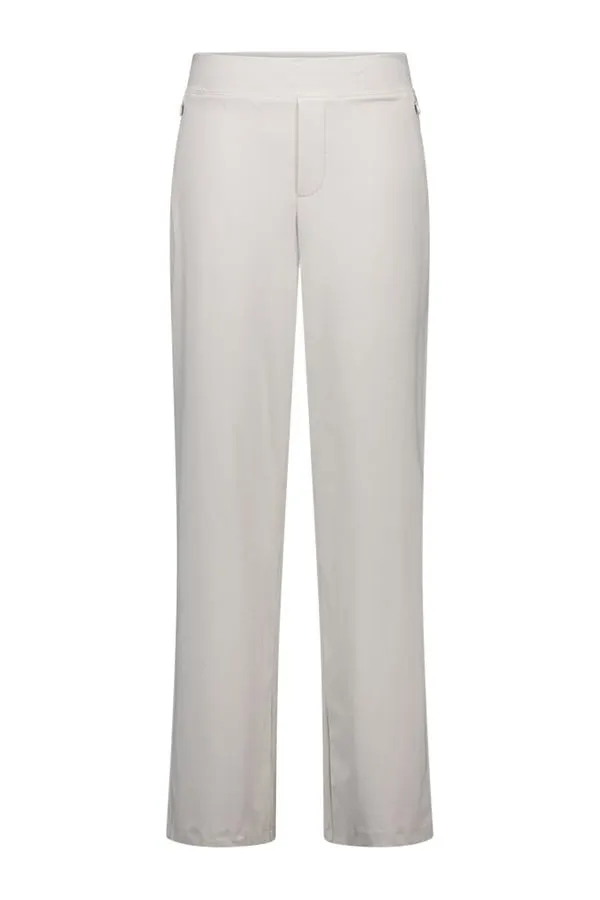 Wide fit broek | Lichtgrijs | Elastische tailleband