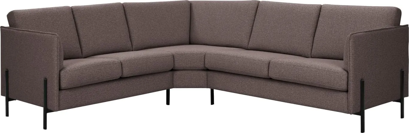 Sone høy hjørnesofa Modulsofa. 2 seter + stort hjørne + 2,5 seter i stoff Taffie T