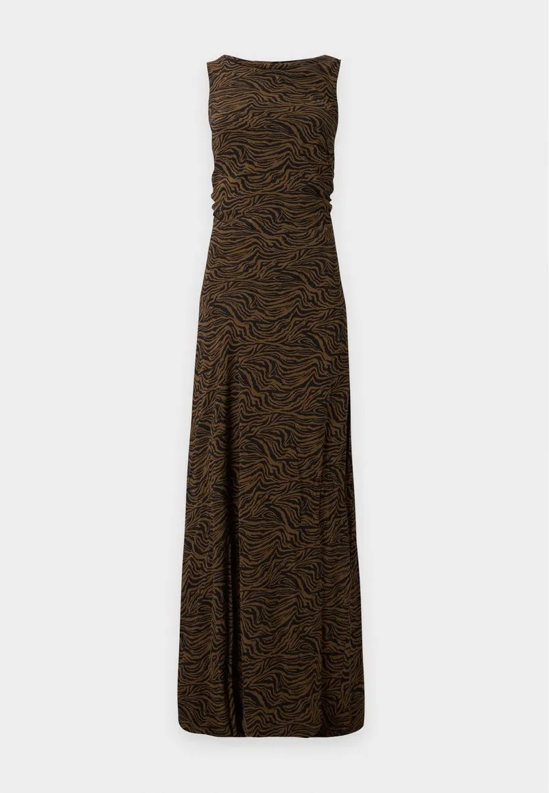 JULIETTA DRAPE DRESS - Kjole - brown/black