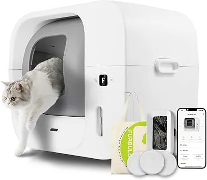 Furbulous True Odor-Free Automatic Cat Litter Box with…