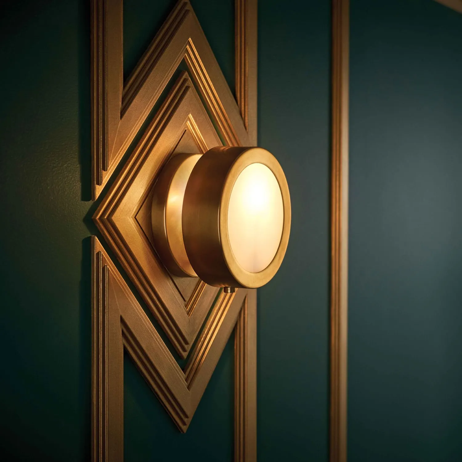Mercer 6.75-in W 1 -Light Polished Brass Hardwired Damp rated Wall Sconce