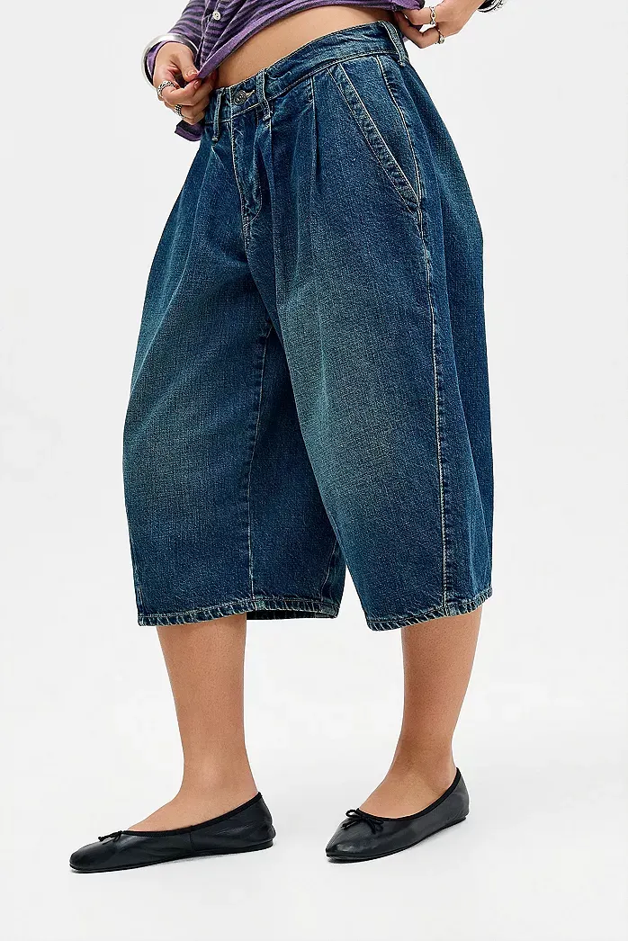 Jeans Crop a Cocoon con Pieghe Frontali BDG Jax