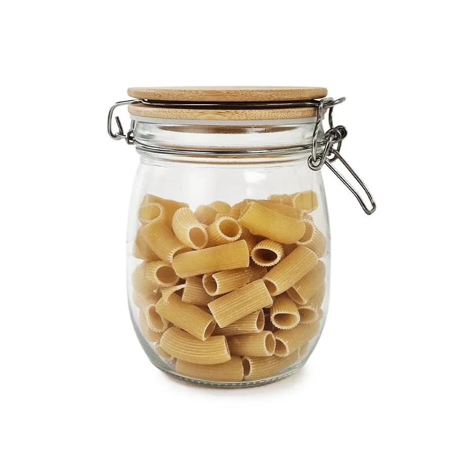 Frasco de Vidrio Otten SQ-R750ML 750 ml Cierre Hermético Tapa Bambú