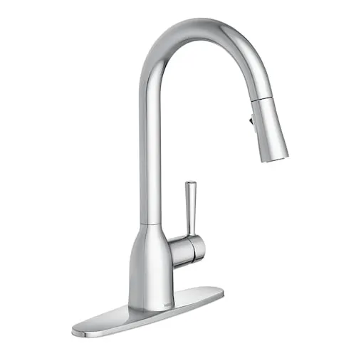 Adler Pull Down Kitchen Faucet/Tap in Chrome (Deckplate Included)
