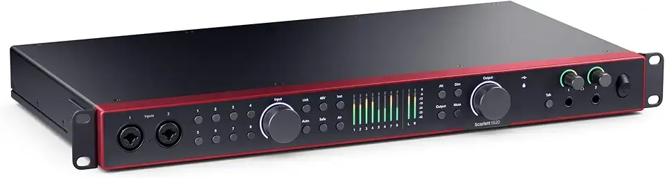 Focusrite Scarlett 18i20 4th Gen USB Audio Interface, for Multitrack Recording, Music Production and Podcasting — High-Fidelity, Studio Quality Recording, and All the Software You Need to Record