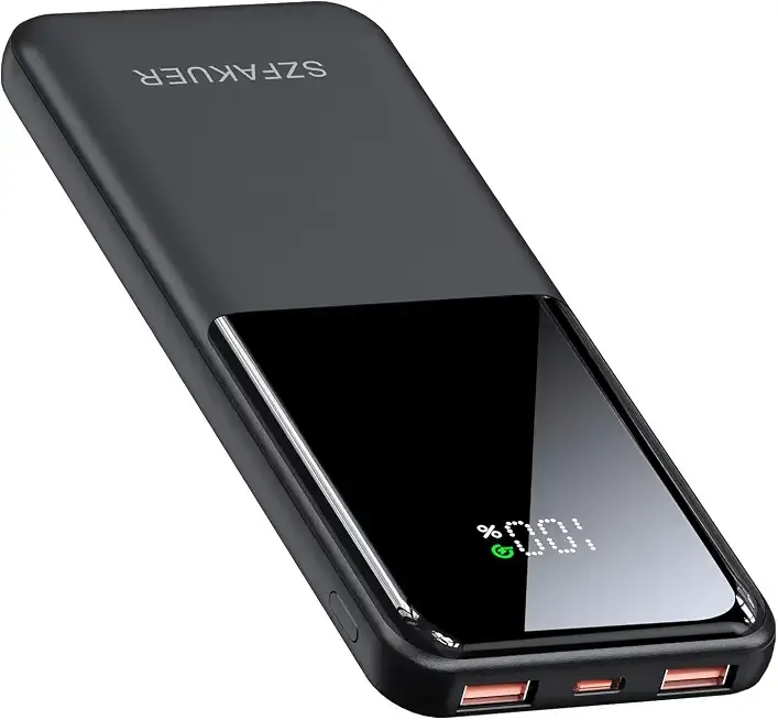Portable Charger,Slim 10000mAh Power Bank,22.5W USB-C Fast Charging Battery Pack Compatible with iPhone 17/16/15/14/13/12 Pro Samsung Galaxy, iPad, AirPods, Android Tablets (Black)