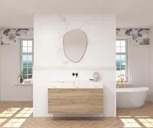 Emene Pack con lavabo Xtone calacatta NOBLESSE roble bardolino 120 cm