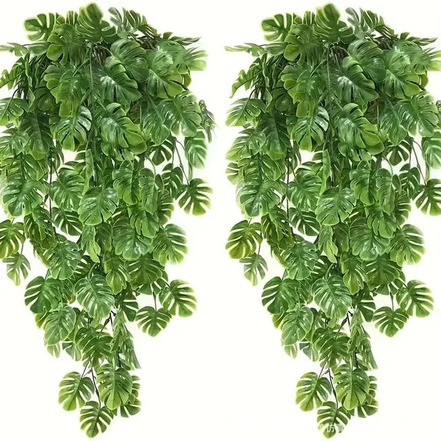 Paquete de 2 enredaderas artificiales: plantas artificiales realistas, resistentes a los rayos UV, aptas para interiores y exteriores,jardines y bodas