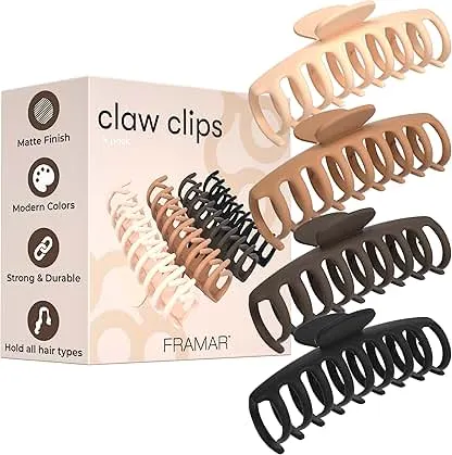 FRAMAR Extra Large Claw Clips For Thick Hair – Hair Cla…