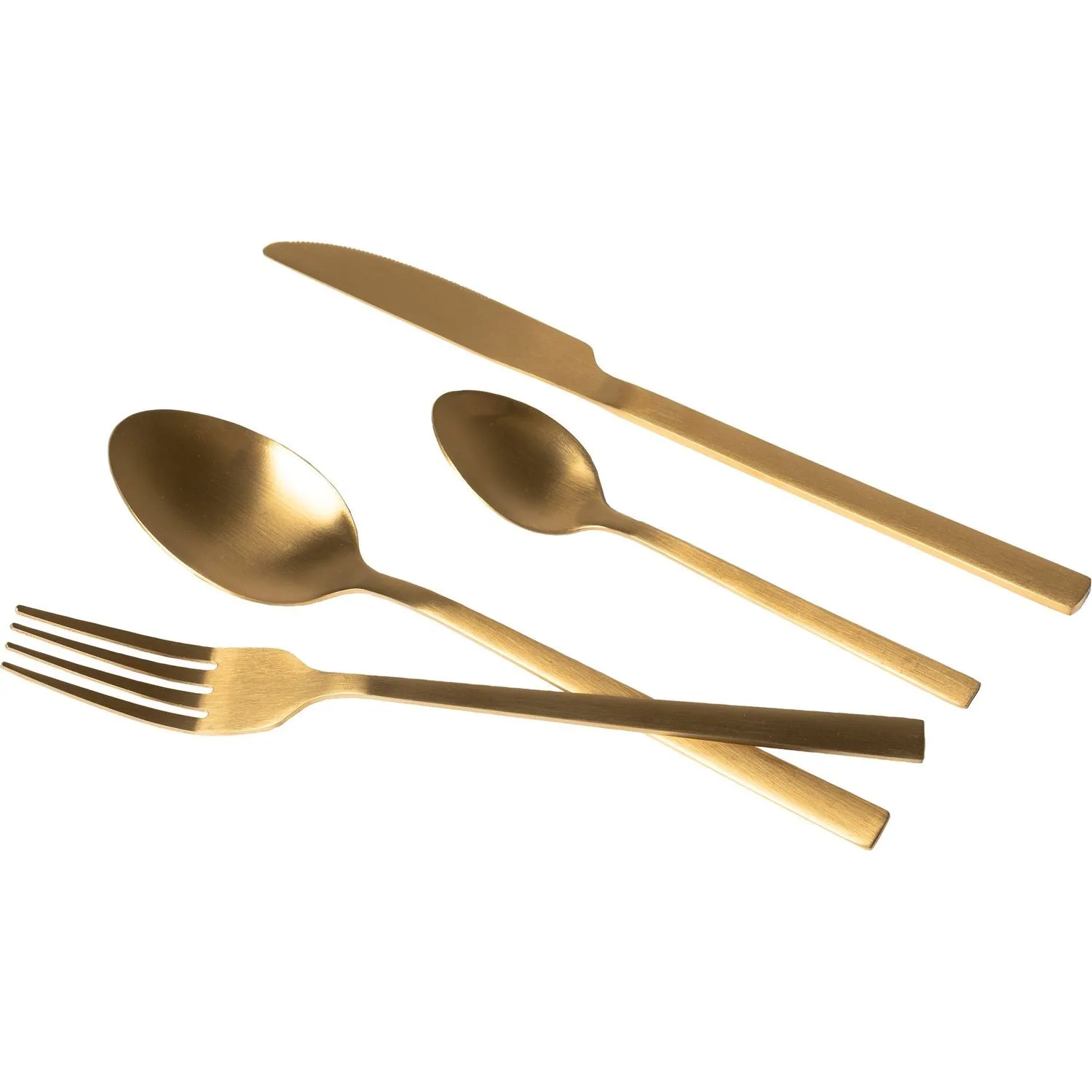 Servizio posate Amaris in acciaio inox Oro Satinato 24 pezzi