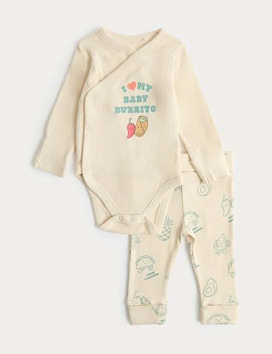 2 Piece Cotton Rich Top and Bottom Outfit (0-12 Mths)