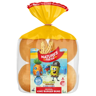 Nature's Fresh King Burger Buns 8 Pack Varieties