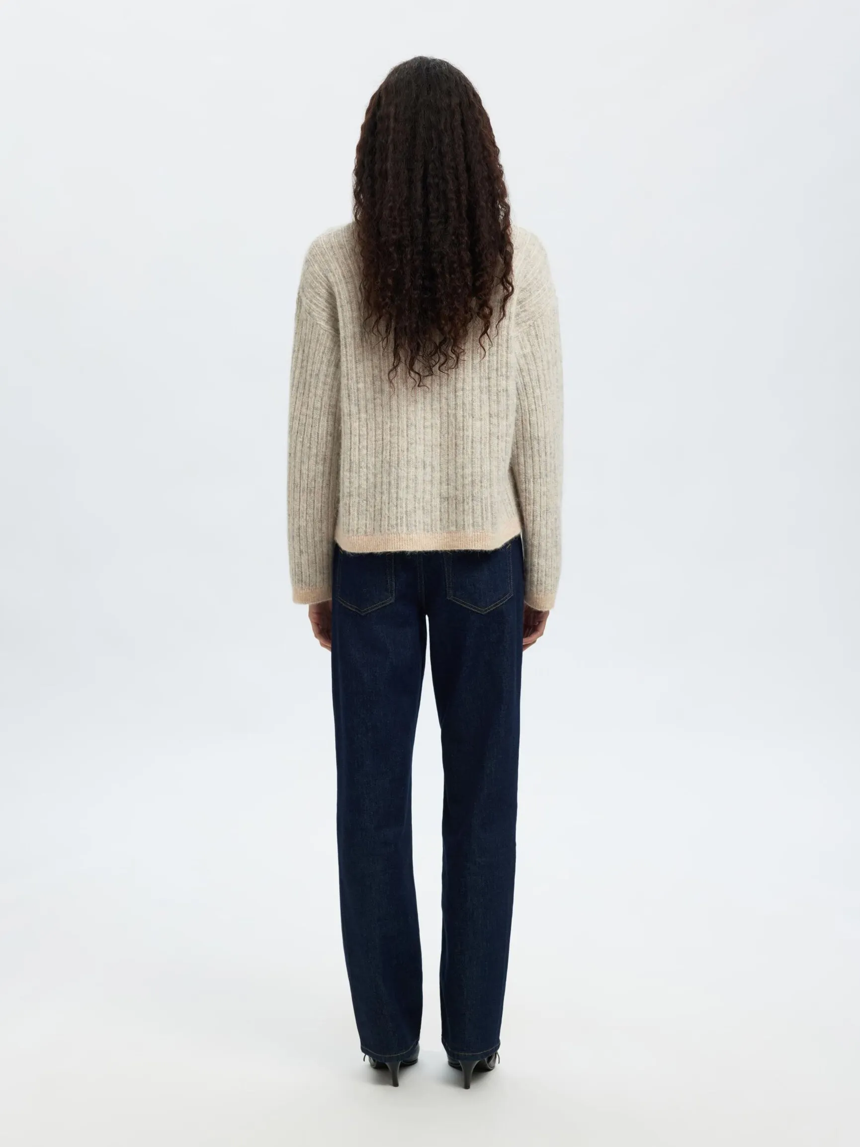 ULLBLANDING STRIKKET PULLOVER