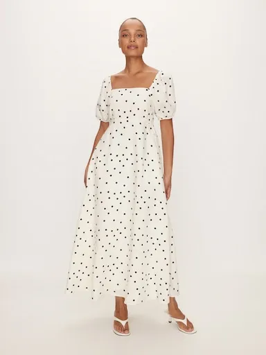 Maia Puff Sleeve Midi Dress