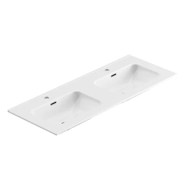Lavabo encastrado Mía blanco 121x18x46.5 cm