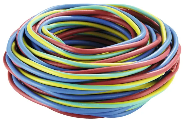 Câble électrique \"SpeedFil\" H07VU 1,5 mm² vert/jaune/rouge/bleu - 25 m - Nexans