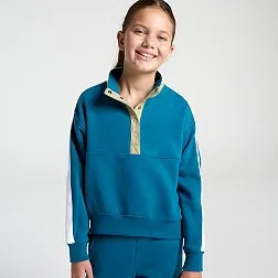 DSG Girls' Classic Fleece Snap Neck Sweatshirt