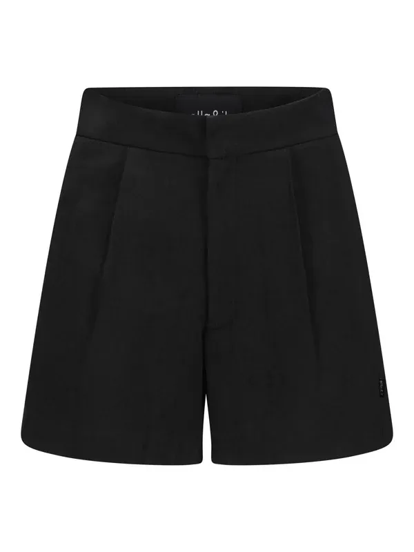 Freya Solid Linen Shorts - Sort