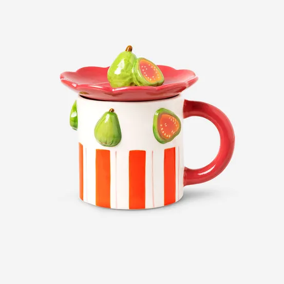 Mug with guavas and snack tray - 400 ml