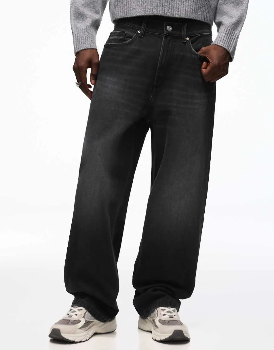 Bershka Baggy jeans in black