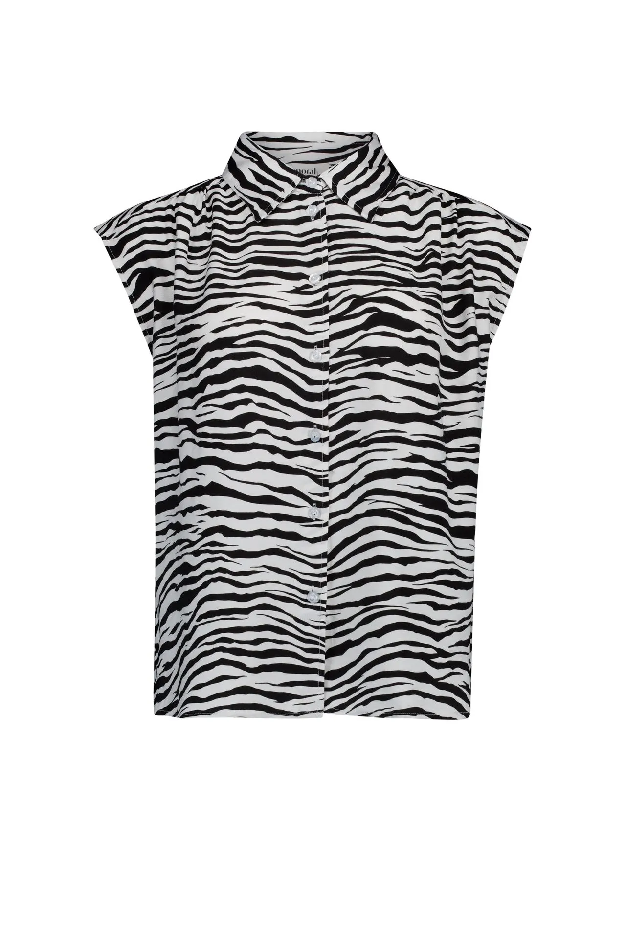 Zwart/witte blouse met zebraprint