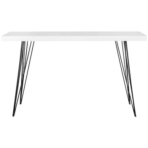 Wolcott Console Table in White/Black